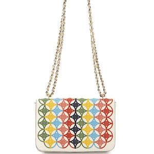 Tory Burch Robinson Embroidered Top-Flap Bag